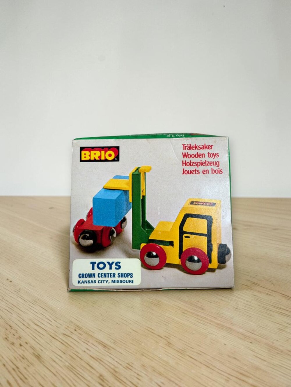 RARE VINTAGE Brio FORK LIFT TRUCK SET (1985) #33322 / Brio wooden 1980s